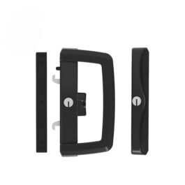 Sliding glass door hook lock zinc alloy double-sided latch with key pocket