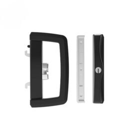 Sliding glass door hook lock zinc alloy double-sided latch with key pocket